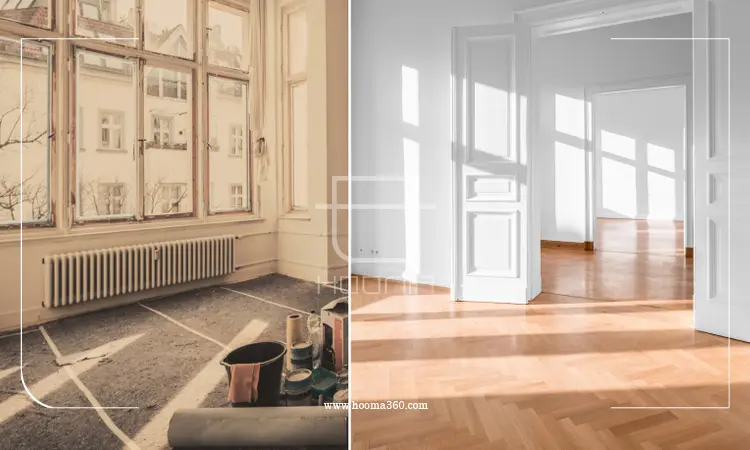 تصویری از قبل و بعد از بازسازی خانه