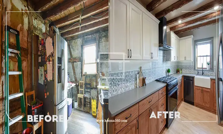 عکس قبل و بعد بازسازی خانه