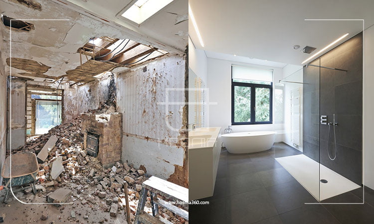 قبل و بعد بازسازی اتاق خانه در یک نگاه
